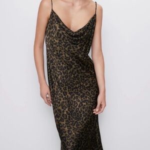 Leopard Print Slip Dress
